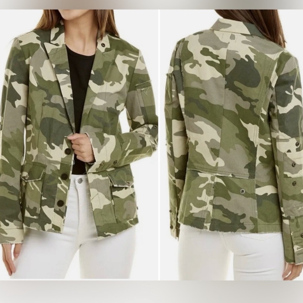 Zadig & Voltaire Virginia Camo Button Front Jacket